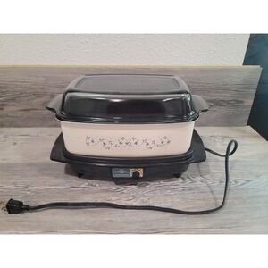 vintage west bend slow cooker 4 qt with vines of flowers